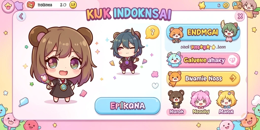 Tampilan awal yang memikat dengan pemandangan fantasi.