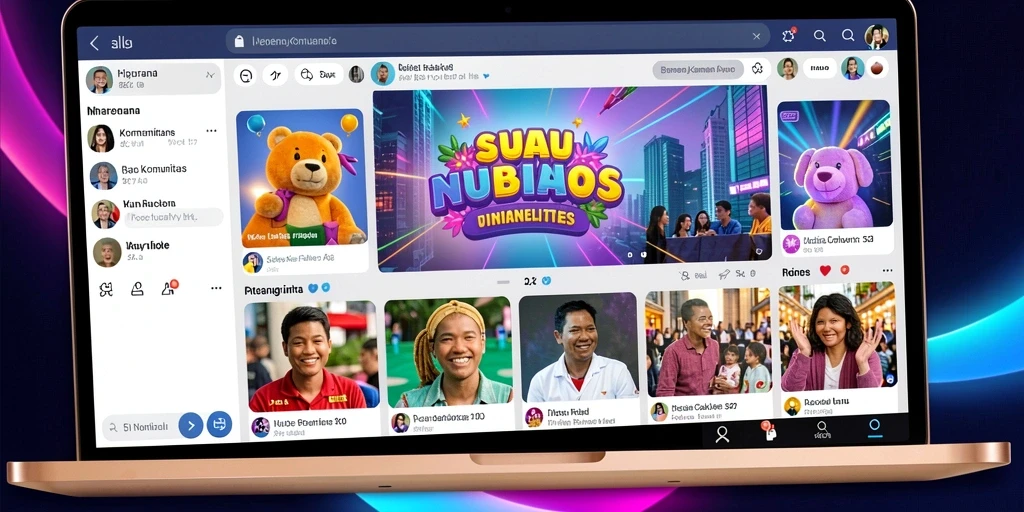 Tampilan antarmuka utama yang menarik dan user-friendly.